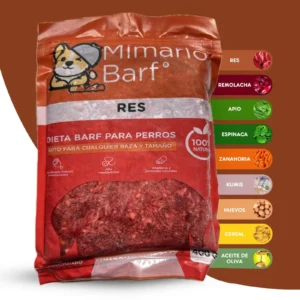 Dieta barf de res para perros